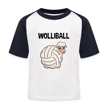 Volleyball - T-shirt baseball Enfant - blanc/marine - Devant