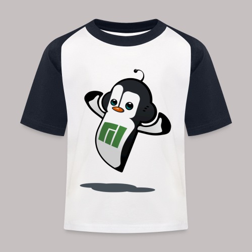Manjaro Mascot strong left - Kinder Baseball T-Shirt