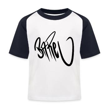 Barel Tag - Kinder Baseball T-Shirt - Weiß/Navy - Vorne