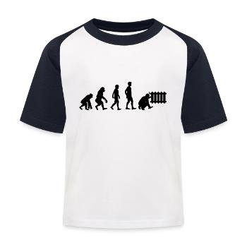 Heating construction heating engineer heating gift - Kids' Baseball T-Shirt - white/navy - Front
