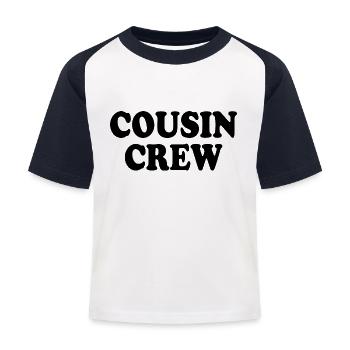 Cousin crew - Kinder Baseball T-Shirt - Weiß/Navy - Vorne