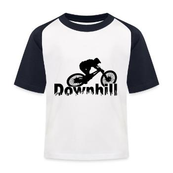 Downhill - Kids' Baseball T-Shirt - white/navy - Front