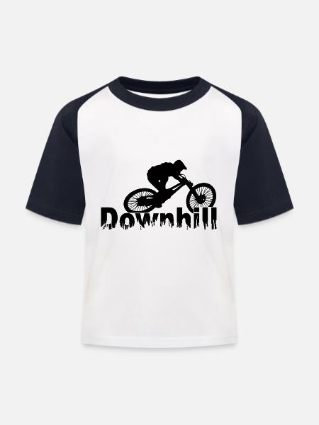 Downhill - Kinder Baseball T-Shirt - Weiß/Navy