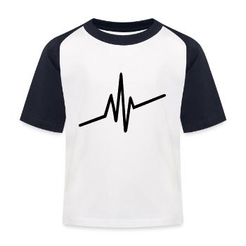 Frequenz - Kinder Baseball T-Shirt - Weiß/Navy - Vorne