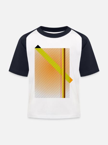 diagonal field - Kinder Baseball T-Shirt - Weiß/Navy