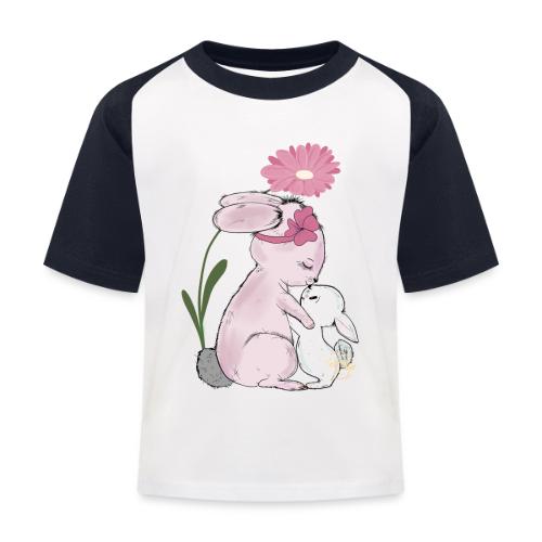 Süßes Hasendesign Mutter mit Kind - Kinder Baseball T-Shirt