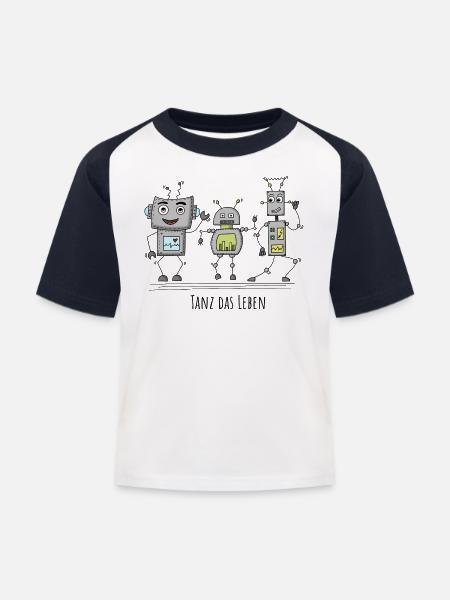 TANZ DAS LEBEN - Charlie & Friends - Kinder Baseball T-Shirt - Weiß/Navy
