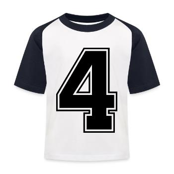 4 - T-shirt baseball Enfant - blanc/marine - Devant