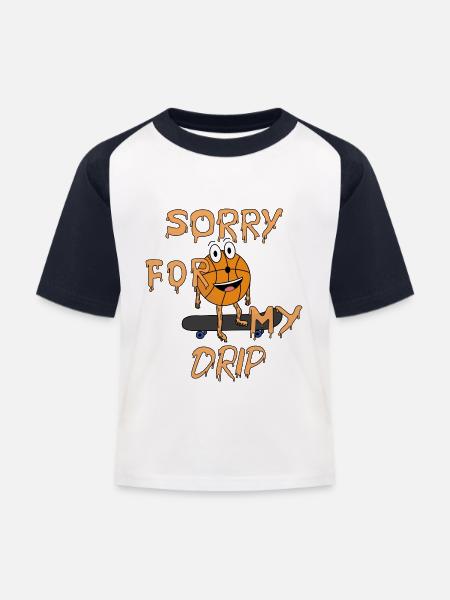 Sorry FMD - Kinder Baseball T-Shirt - Weiß/Navy
