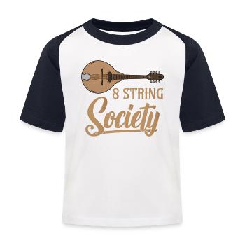 Mandoline 8 String Society - T-shirt baseball Enfant - blanc/marine - Devant