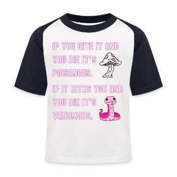 Toxique vs venimeux - T-shirt baseball Enfant - blanc/marine - Devant