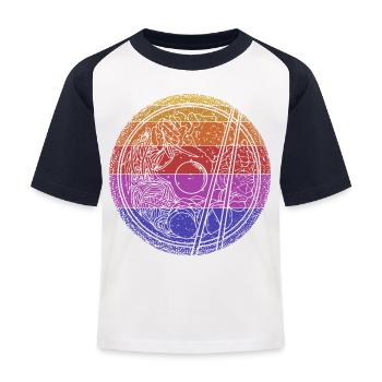 Ramen - Kinder Baseball T-Shirt - Weiß/Navy - Vorne