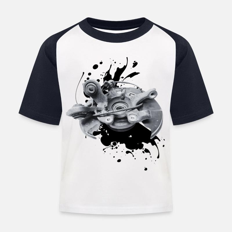 Articulation de direction: stabilité et durabilité 3 - T-shirt baseball Enfant - blanc/marine
