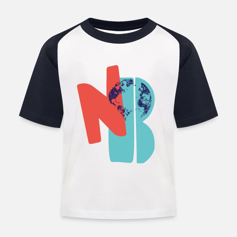 N O Planète B - T-shirt baseball Enfant - blanc/marine