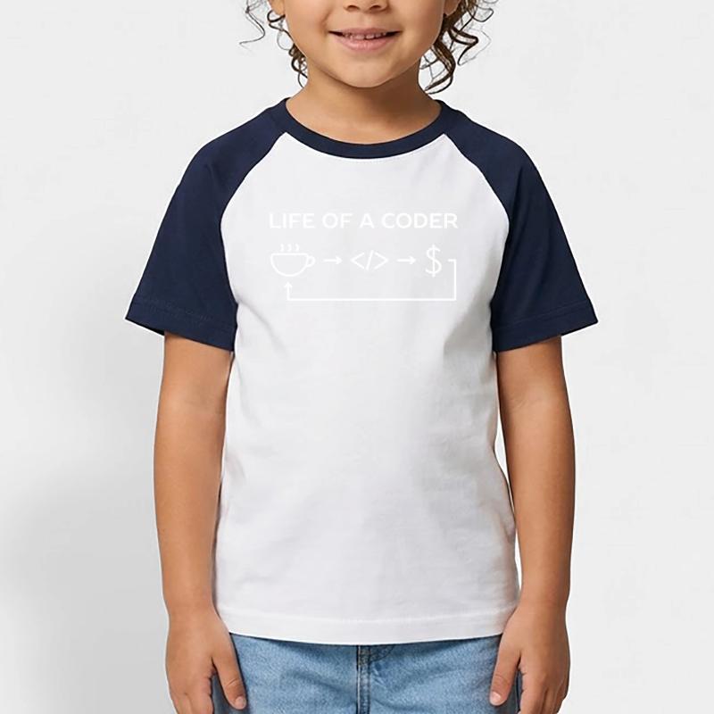Programmierer-Leben eines Codier-Hemdes Kinder Baseball T-Shirt
