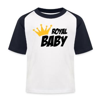 Royal Baby - Kinder Baseball T-Shirt - Weiß/Navy - Vorne