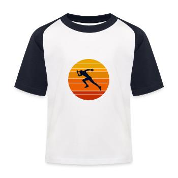 Running Sport - Kids' Baseball T-Shirt - white/navy - Front