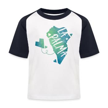 La Palma - T-shirt baseball Enfant - blanc/marine - Devant