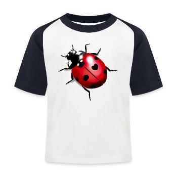 Coccinelle - T-shirt baseball Enfant - blanc/marine - Devant