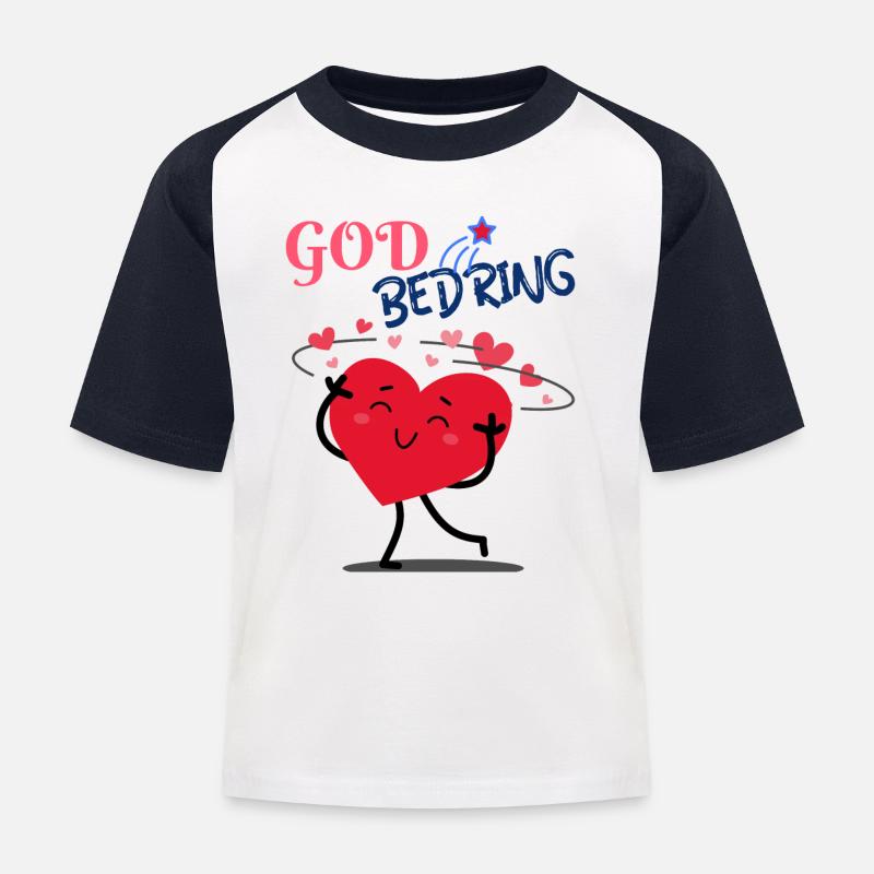 Gutes Genesungsgeschenk - Kinder Baseball T-Shirt - Weiß/Navy