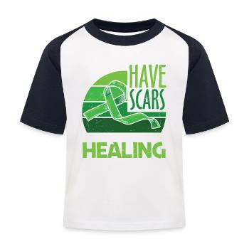Mental Health Awareness - Kinder Baseball T-Shirt - Weiß/Navy - Vorne