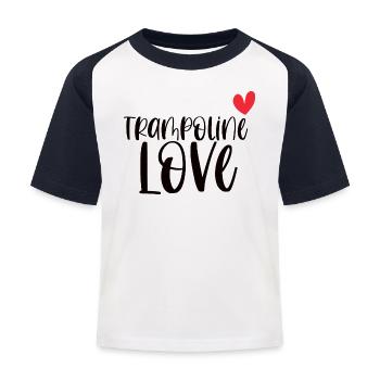 Trampoline Love Jumping Sports Cadeau - T-shirt baseball Enfant - blanc/marine - Devant