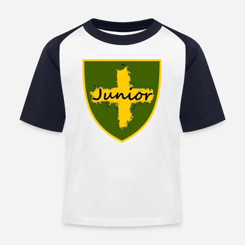 T-DZ junior - Kinder Baseball T-Shirt - Weiß/Navy