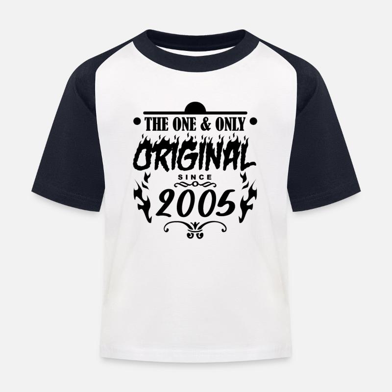 2005 - Année de construction 2005 - Année de construction 2005 - T-shirt baseball Enfant - blanc/marine
