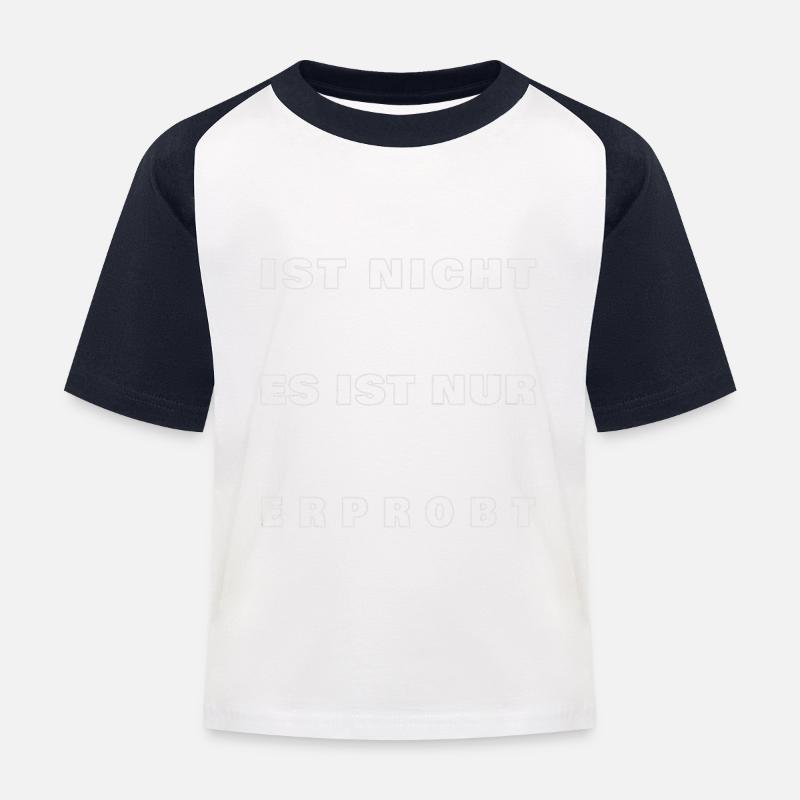 Mein Auto ist nicht dreckig white - Kinder Baseball T-Shirt - Weiß/Navy