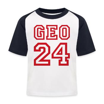 GEORGIEN Georgia - Kinder Baseball T-Shirt - Weiß/Navy - Vorne