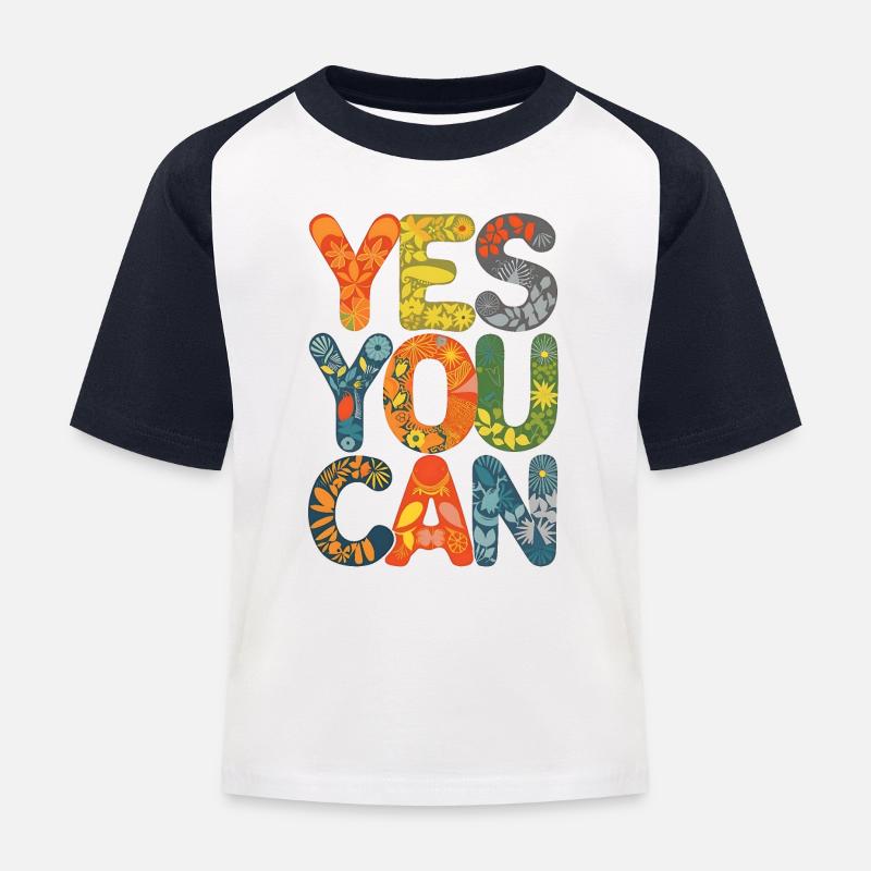 Conception d’anniversaire de joyeuse amitié - T-shirt baseball Enfant - blanc/marine