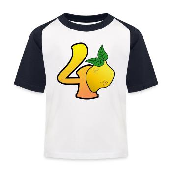 40th Birthday - Forty - Lemons - Kids' Baseball T-Shirt - white/navy - Front
