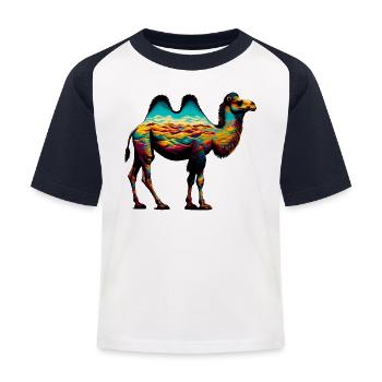 Chameau - T-shirt baseball Enfant - blanc/marine - Devant