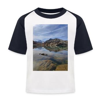 Bramant See - Kinder Baseball T-Shirt - Weiß/Navy - Vorne