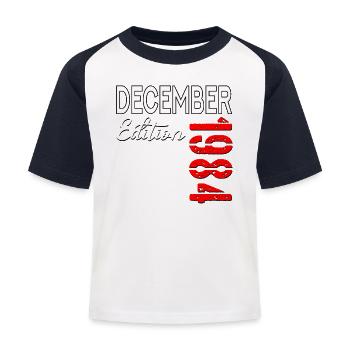 42nd BIRTHDAY DECEMBER 1984 - Kids' Baseball T-Shirt - white/navy - Front