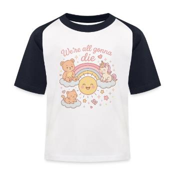 Rainbow Cutesy Design - Nous allons tous à la - T-shirt baseball Enfant - blanc/marine - Devant