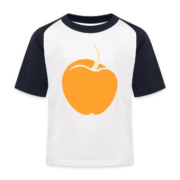 Abréviation minimaliste de Nectarine en pêche - T-shirt baseball Enfant - blanc/marine - Devant