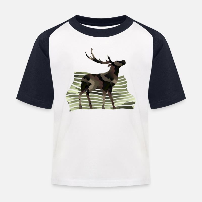 Cervo - Maglietta da baseball per bambini - bianco/navy