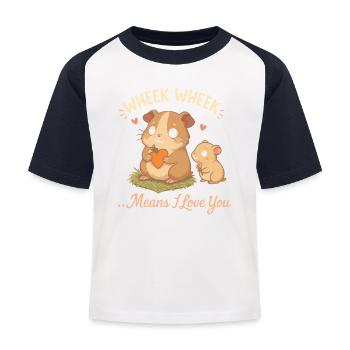 Assistant beekeeper - Kids' Baseball T-Shirt - white/navy - Front