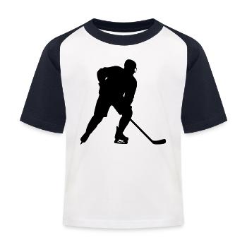 Hockey - T-shirt baseball Enfant - blanc/marine - Devant