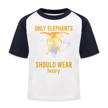Zoo Gardien de zoo Gardien de zoo Vintage Zoo Wildlife - T-shirt baseball Enfant - blanc/marine - Devant
