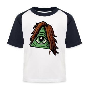 Haariminati – Das haarigste Geheimnis - Kinder Baseball T-Shirt - Weiß/Navy - Vorne