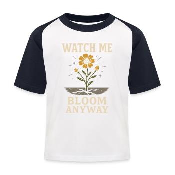 Croissance consciente, Renouvellement printanier, - T-shirt baseball Enfant - blanc/marine - Devant