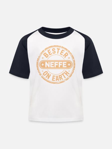 Bester Neffe - Kinder Baseball T-Shirt - Weiß/Navy