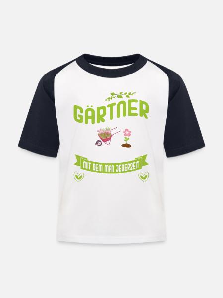 Garden Gardener Gardening Gardening Gardening Gardening - Kids' Baseball T-Shirt - white/navy