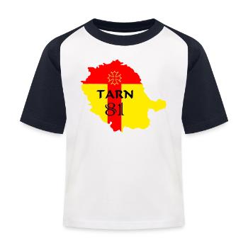 Tarn 81 - Kinder Baseball T-Shirt - Weiß/Navy - Vorne