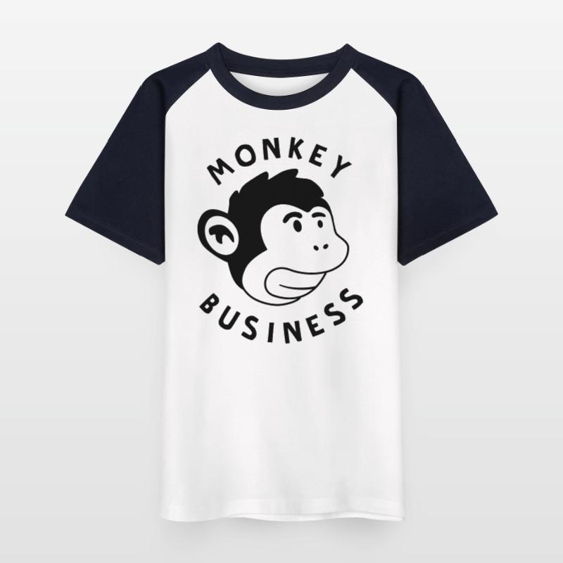 Monkey Business – Jungle de graffitis forts de singe T-shirt baseball Enfant