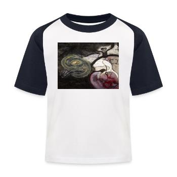 Evolutionary Clock - Kids' Baseball T-Shirt - white/navy - Front
