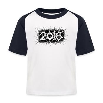 2016 Cyber Sigilism - Kids' Baseball T-Shirt - white/navy - Front