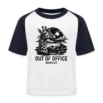 Hors du pouvoir (mentalement) - T-shirt baseball Enfant - blanc/marine - Devant